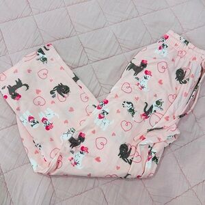 T.J.Maxx Pink Cat Print Pajama Pants